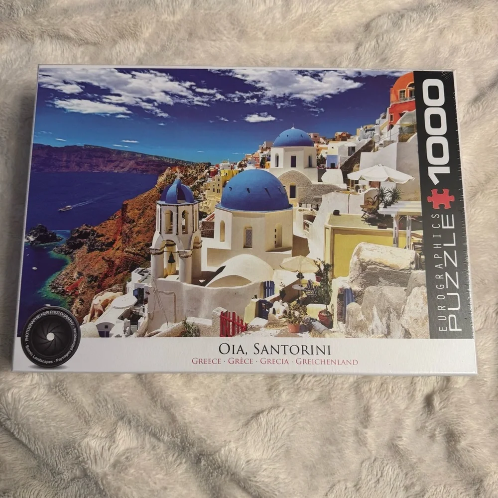 Eurographics 1000 Piece Jigsaw Puzzle Oia,‎ Santorini Greece New Sealed